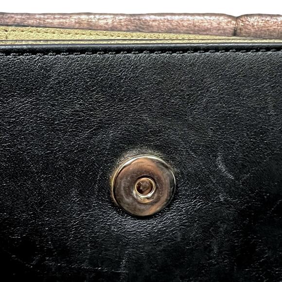 Chloe Faye Small Black & Gold Handpag with Shoulder Strap - $1,350 Retail - Picture 6 of 11